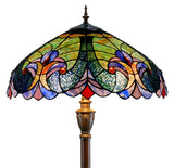 Large 18" Amor Green Victorian Style Tiffany Style Floor Lamp Large 18" Amor Green Victorian Style Tiffany Style Floor Lamp