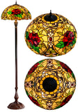 Huge 20" Red Camellia Style Leadlight Tiffany Floor Lamp Huge 20" Red Camellia Style Leadlight Tiffany Floor Lamp