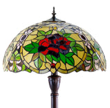 Huge 20" Red Camellia Style Leadlight Tiffany Floor Lamp Huge 20" Red Camellia Style Leadlight Tiffany Floor Lamp