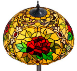 Huge 20" Red Camellia Style Leadlight Tiffany Floor Lamp Huge 20" Red Camellia Style Leadlight Tiffany Floor Lamp