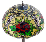 Huge 20" Red Camellia Style Leadlight Tiffany Floor Lamp Huge 20" Red Camellia Style Leadlight Tiffany Floor Lamp