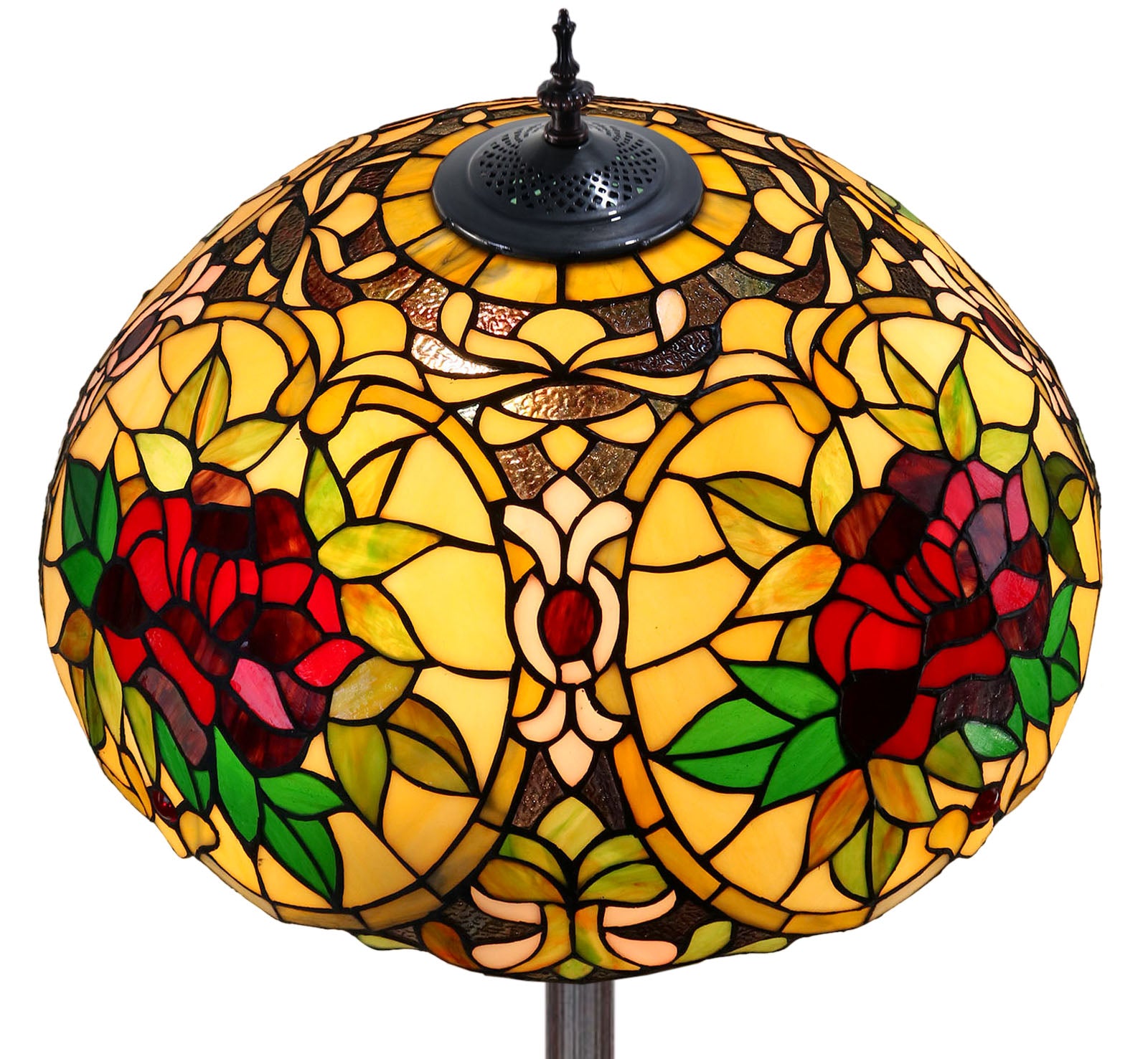 Huge 20" Red Camellia Style Leadlight Tiffany Floor Lamp Huge 20" Red Camellia Style Leadlight Tiffany Floor Lamp