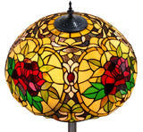 Huge 20" Red Camellia Style Leadlight Tiffany Floor Lamp Huge 20" Red Camellia Style Leadlight Tiffany Floor Lamp