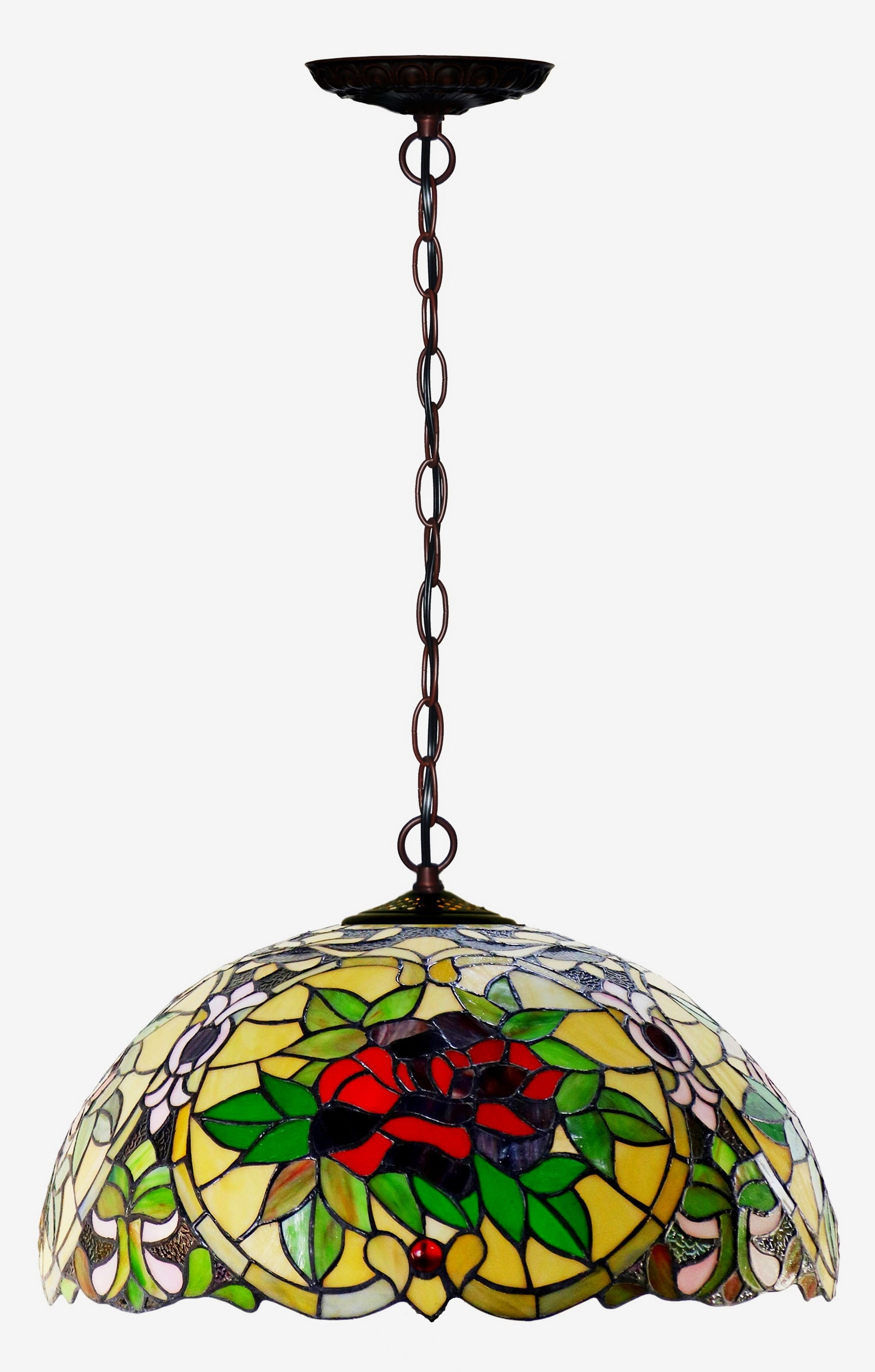 Large 20 " Red Camellia Style Leadlight Tiffany  Pendant Light Down light Large 20 " Red Camellia Style Leadlight Tiffany  Pendant Light Down light