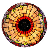 Huge 20" Red Rose Style Leadlight Tiffany Floor Lamp Huge 20" Red Rose Style Leadlight Tiffany Floor Lamp