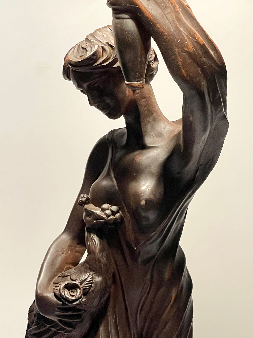 Huge 20" Red Tulip  Stained Glass Tiffany Table Lamp with Lady peacock Base Huge 20" Red Tulip  Stained Glass Tiffany Table Lamp with Lady peacock Base