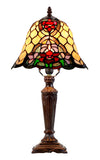 10"  Flower Poppy Tiffany Style Stained Glass Table Lamp 10"  Flower Poppy Tiffany Style Stained Glass Table Lamp