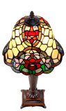 10"  Flower Poppy Tiffany Style Stained Glass Table Lamp 10"  Flower Poppy Tiffany Style Stained Glass Table Lamp