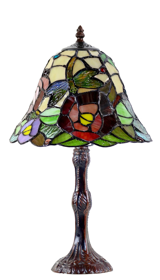 10" Rosita Tiffany Style Stained Glass Table Lamp