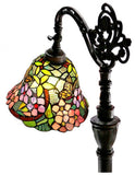 Vivid Buterfly Leadlight Stained Glass Bridge Arm Tiffany  Floor Lamp Vivid Buterfly Leadlight Stained Glass Bridge Arm Tiffany  Floor Lamp