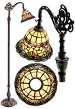 Pink Rose Leadlight Stained Glass Bridge Arm Tiffany  Floor Lamp Pink Rose Leadlight Stained Glass Bridge Arm Tiffany  Floor Lamp