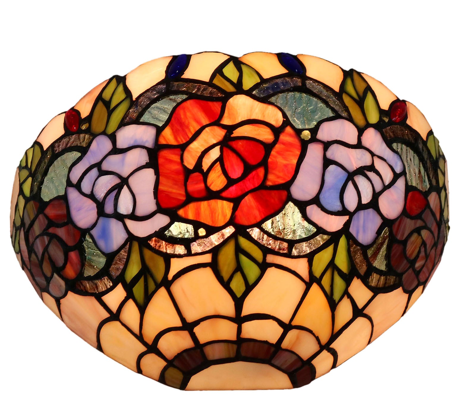Rose  Style Tiffany Wall Sconce Rose  Style Tiffany Wall Sconce