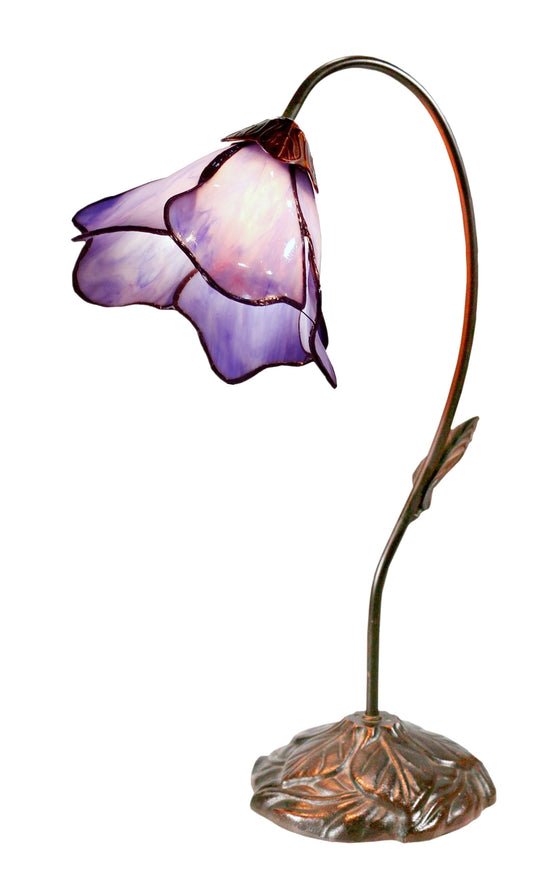 Amazing Flower  Water Lily Style Tiffany Table Lamp* Blue-Purple