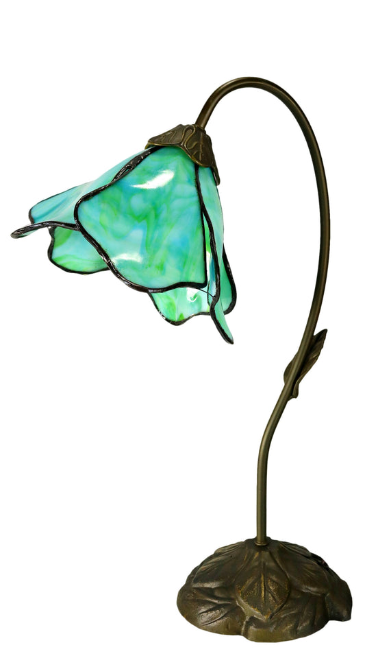 Amazing Flower Green Water Lily Style Tiffany Table Lamp