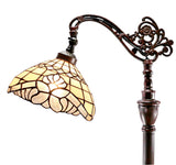 Baroque Style Vienna Leadlight Stained Glass Bridge Arm Tiffany Floor Lamp Baroque Style Vienna Leadlight Stained Glass Bridge Arm Tiffany Floor Lamp