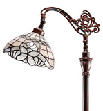 Baroque Style Vienna Leadlight Stained Glass Bridge Arm Tiffany Floor Lamp Baroque Style Vienna Leadlight Stained Glass Bridge Arm Tiffany Floor Lamp