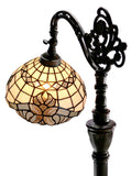 Baroque Style Vienna Leadlight Stained Glass Bridge Arm Tiffany Floor Lamp Baroque Style Vienna Leadlight Stained Glass Bridge Arm Tiffany Floor Lamp