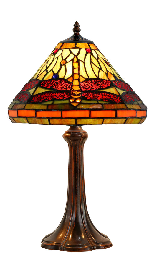 12"  Classical Dragonfly Style Tiffany Bedside Lamp