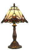Stunning 12" White Jewel Carousel Tiffany Bedside Lamp Stunning 12" White Jewel Carousel Tiffany Bedside Lamp