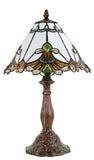 Stunning 12" White Jewel Carousel Tiffany Bedside Lamp Stunning 12" White Jewel Carousel Tiffany Bedside Lamp