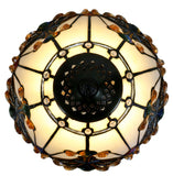 Stunning 12" White Jewel Carousel Tiffany Bedside Lamp Stunning 12" White Jewel Carousel Tiffany Bedside Lamp