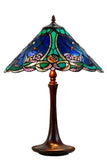 Large 16" Tiffany-style Desert Rose Stained Glass 23-inches High Table Lamp*blue Large 16" Tiffany-style Desert Rose Stained Glass 23-inches High Table Lamp*blue