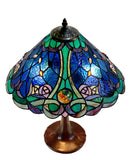 Large 16" Tiffany-style Desert Rose Stained Glass 23-inches High Table Lamp*blue Large 16" Tiffany-style Desert Rose Stained Glass 23-inches High Table Lamp*blue