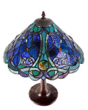 Large 16" Tiffany-style Desert Rose Stained Glass 23-inches High Table Lamp*blue Large 16" Tiffany-style Desert Rose Stained Glass 23-inches High Table Lamp*blue