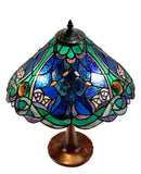 Large 16" Tiffany-style Desert Rose Stained Glass 23-inches High Table Lamp*blue Large 16" Tiffany-style Desert Rose Stained Glass 23-inches High Table Lamp*blue