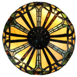 16" Large Victorian Ribbon Tiffany Table Lamp Country and Rustic Style Iron base 16" Large Victorian Ribbon Tiffany Table Lamp Country and Rustic Style Iron base