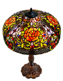 Timeless Collection@ Huge 18 inches Rose  Style Tiffany Table Lamp Timeless Collection@ Huge 18 inches Rose  Style Tiffany Table Lamp