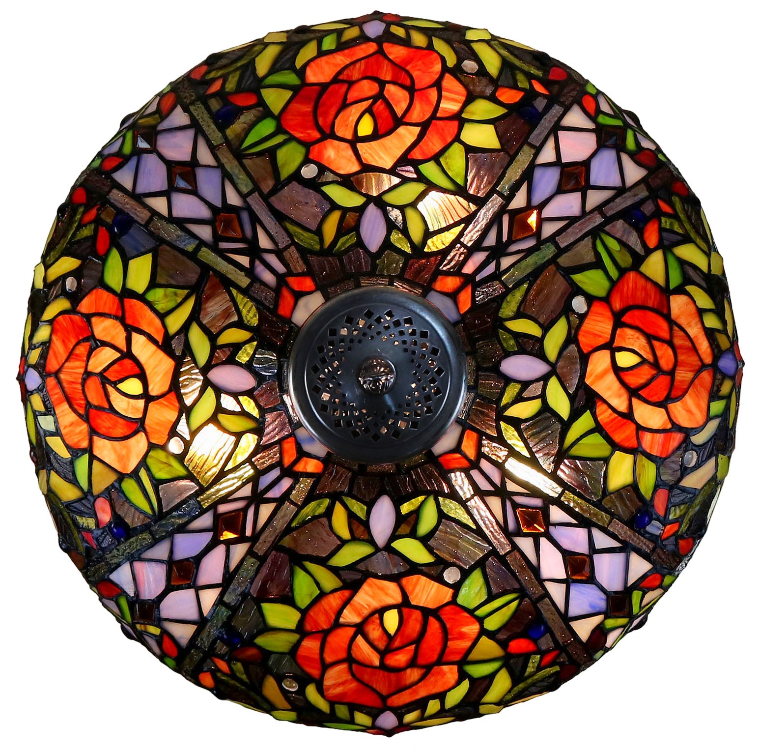 Timeless Collection@ Huge 18 inches Rose  Style Tiffany Table Lamp Timeless Collection@ Huge 18 inches Rose  Style Tiffany Table Lamp