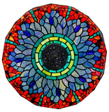 Huge 18" Red Blue Dragonfly Style Stained Glass Tiffany Hanging Light Huge 18" Red Blue Dragonfly Style Stained Glass Tiffany Hanging Light