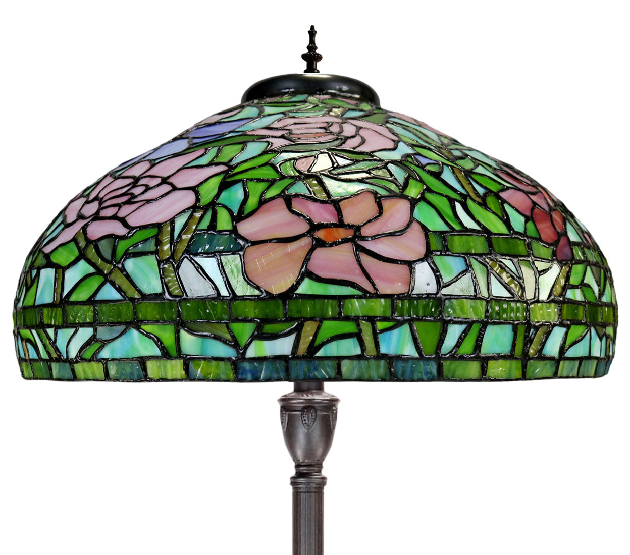 18" Large Peony Tiffany Floor Lamp 18" Large Peony Tiffany Floor Lamp