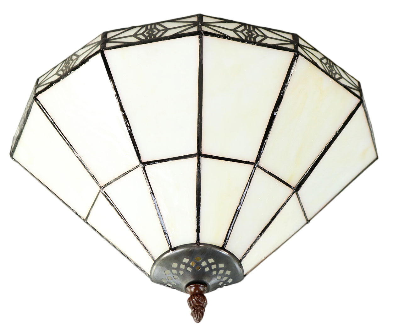 Mission Stained Glass Tiffany Wall Light  with Intricate Filigree Accent Mission Stained Glass Tiffany Wall Light  with Intricate Filigree Accent
