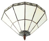 Mission Stained Glass Tiffany Wall Light  with Intricate Filigree Accent Mission Stained Glass Tiffany Wall Light  with Intricate Filigree Accent
