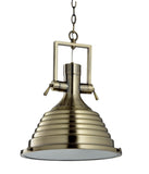 Designer Industrial Round Dome Single Pendant Light Fixture & Frost Glass Designer Industrial Round Dome Single Pendant Light Fixture & Frost Glass