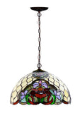 12" Poppy Flower Stained Glass Tiffany Pendant Light 12" Poppy Flower Stained Glass Tiffany Pendant Light