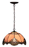 Flowing Color@12" Pink Baroque Style Stained Glass Tiffany Pendant Light Flowing Color@12" Pink Baroque Style Stained Glass Tiffany Pendant Light