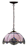 Flowing Color@12" Pink Baroque Style Stained Glass Tiffany Pendant Light Flowing Color@12" Pink Baroque Style Stained Glass Tiffany Pendant Light