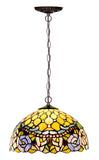 12"  Jeweled Rose Style Stained Glass Tiffany Pendant Light 12"  Jeweled Rose Style Stained Glass Tiffany Pendant Light