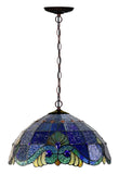 Flowing Color@16" Victorian Style Blue Tiffany Pendant Light Flowing Color@16" Victorian Style Blue Tiffany Pendant Light