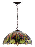 Flowing Color@16" Amor Red Orange Tiffany Pendant Light Flowing Color@16" Amor Red Orange Tiffany Pendant Light