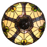 16" Amor Green Brown Tiffany Pendant Light 16" Amor Green Brown Tiffany Pendant Light