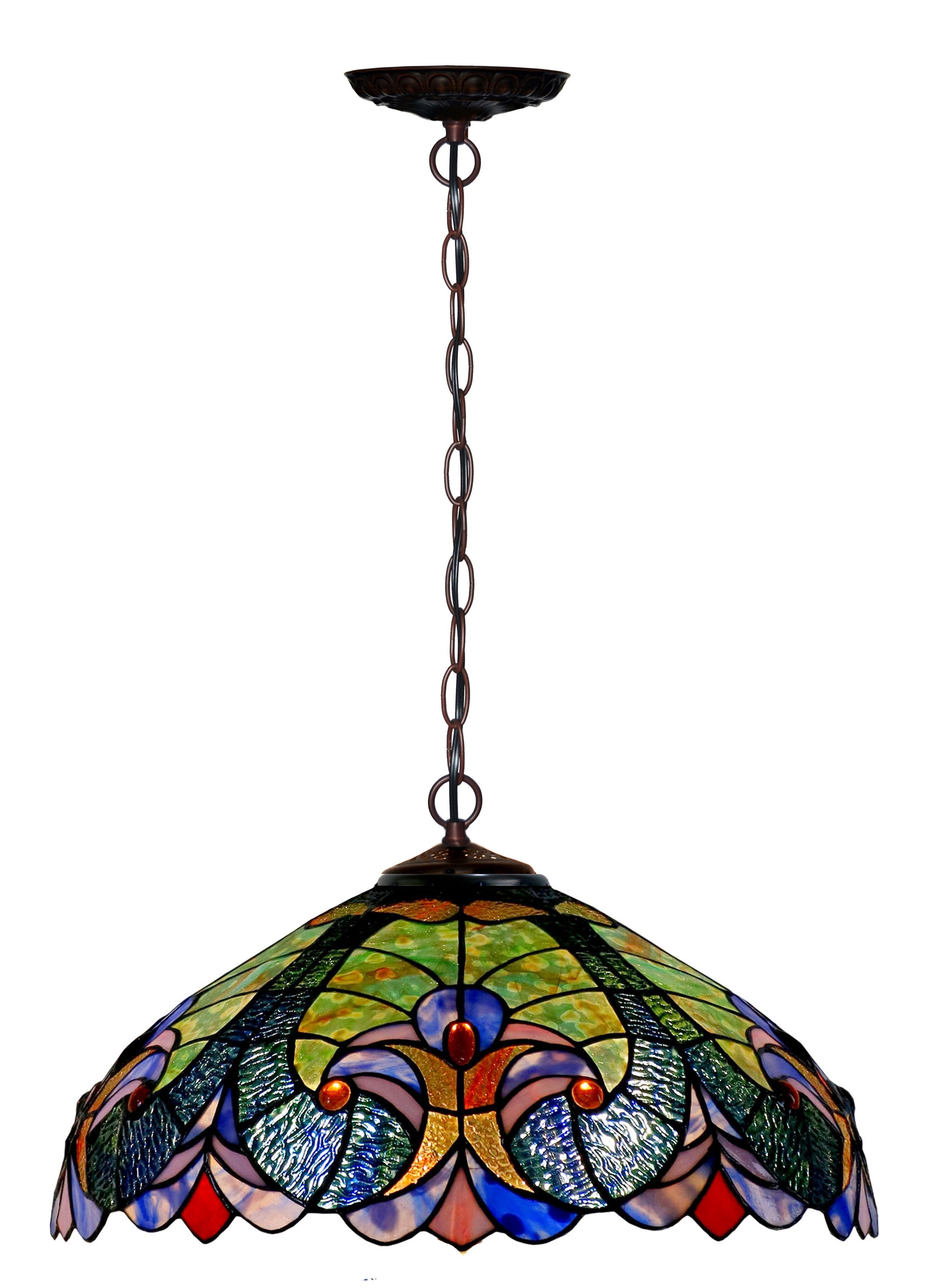 Large 18" Amor  Green Victorian Style Tiffany Style Pendant light Large 18" Amor  Green Victorian Style Tiffany Style Pendant light