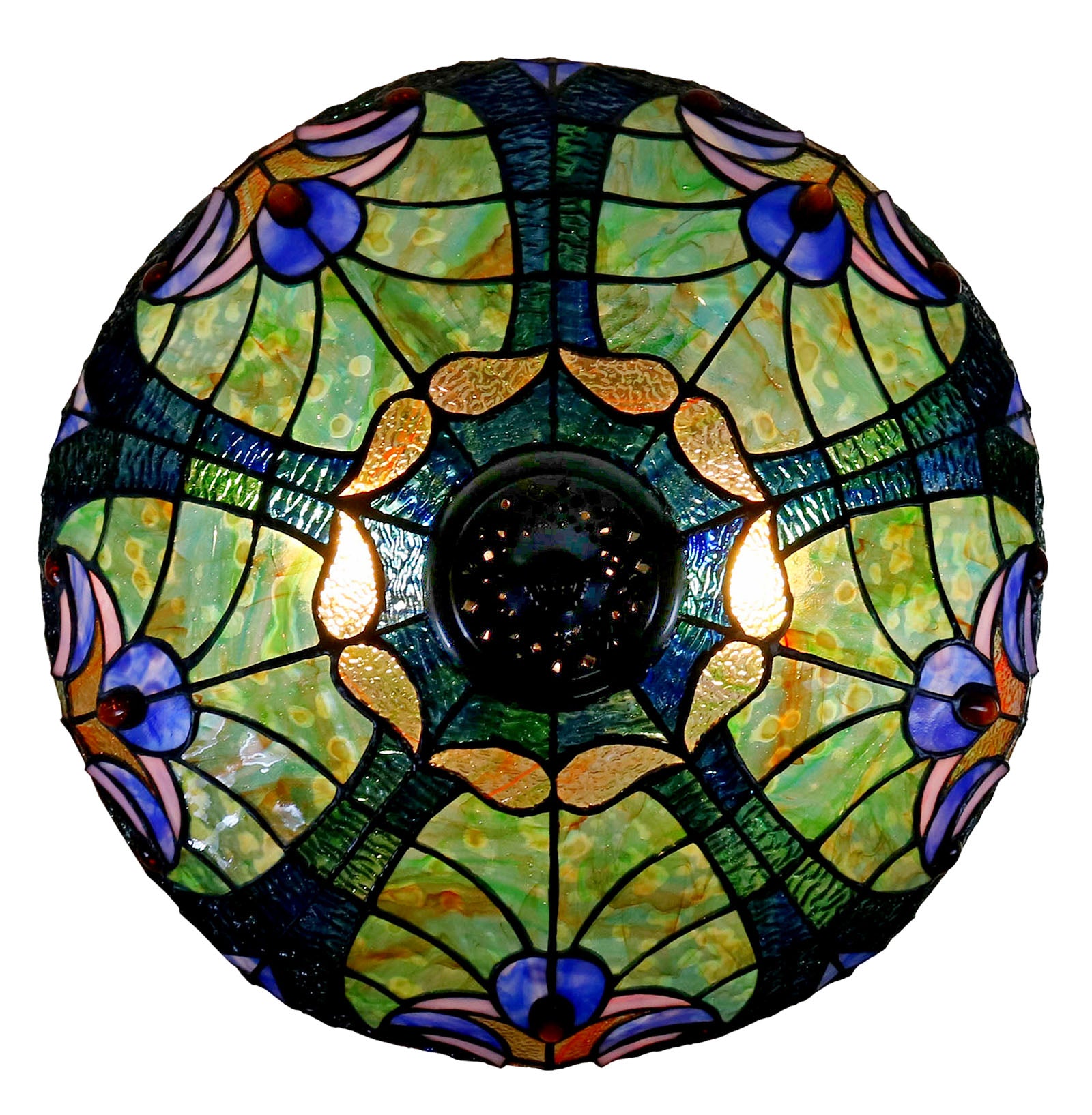 Large 18" Amor  Green Victorian Style Tiffany Style Pendant light Large 18" Amor  Green Victorian Style Tiffany Style Pendant light