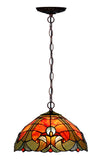 Flowing Color@12"  Amor Red Stained Glass Tiffany Pendant Light Flowing Color@12"  Amor Red Stained Glass Tiffany Pendant Light