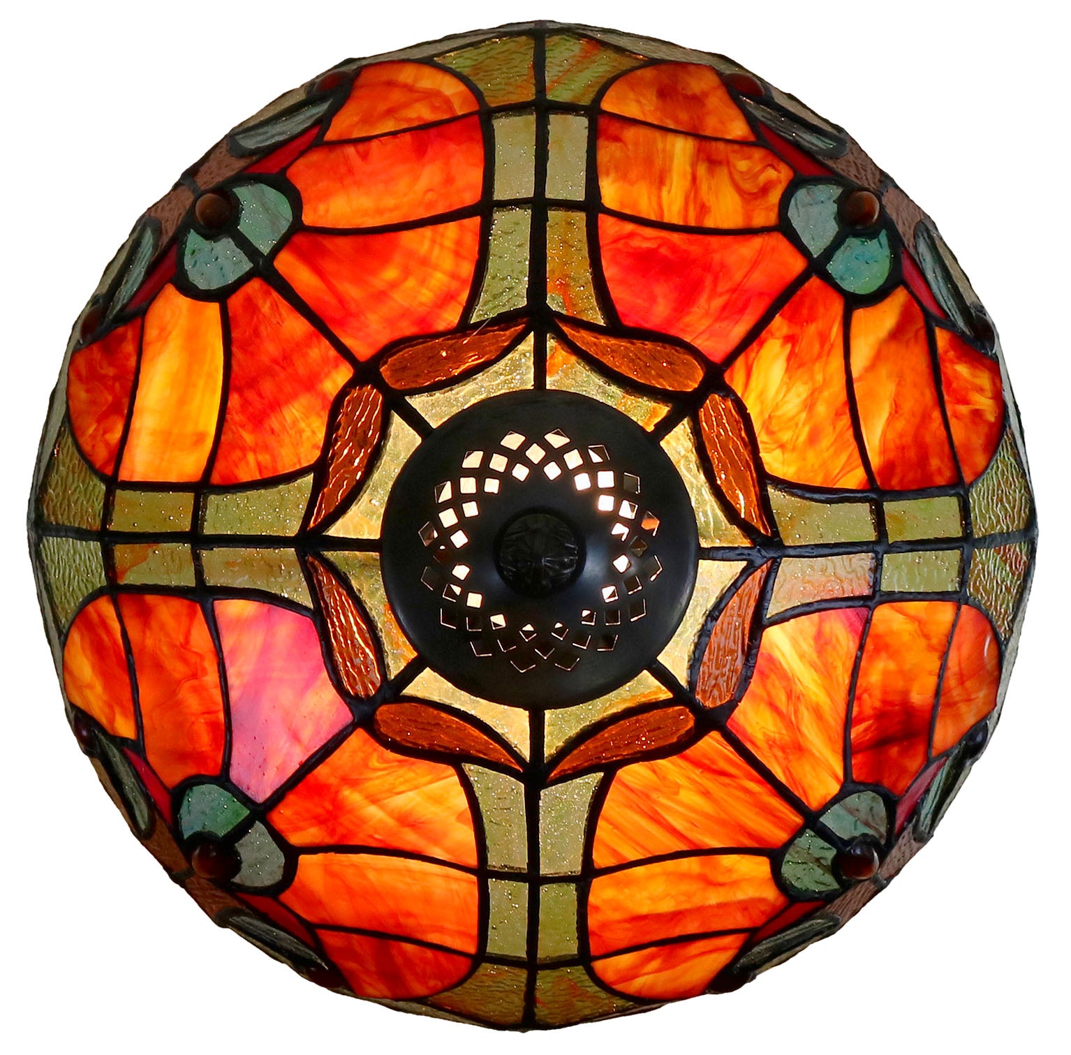 Flowing Color@12"  Amor Red Stained Glass Tiffany Pendant Light Flowing Color@12"  Amor Red Stained Glass Tiffany Pendant Light
