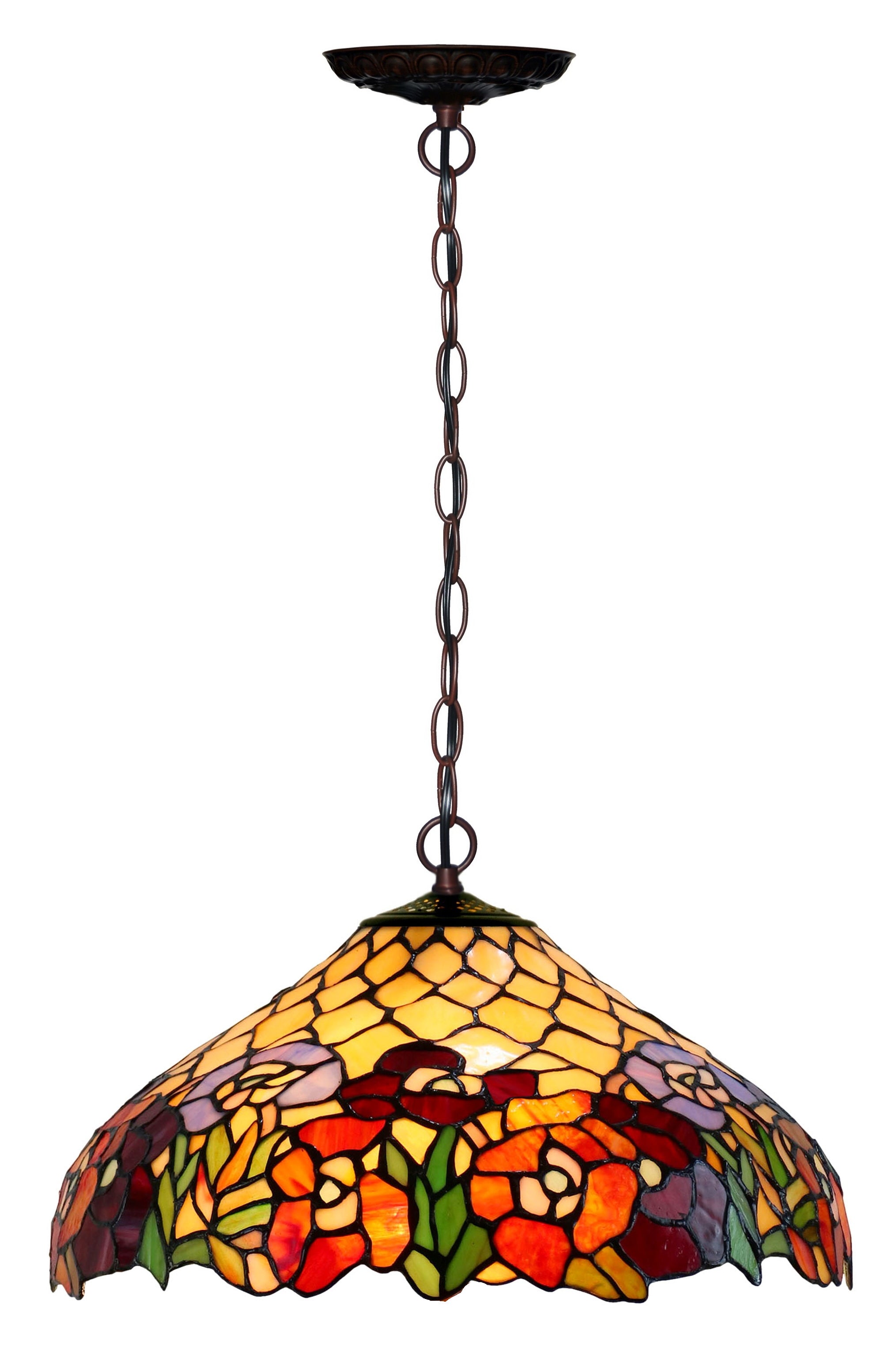 16" Flower Garden Blossom Style Tiffany  Pendant Light 16" Flower Garden Blossom Style Tiffany  Pendant Light