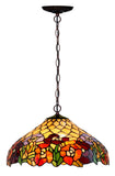 16" Flower Garden Blossom Style Tiffany  Pendant Light